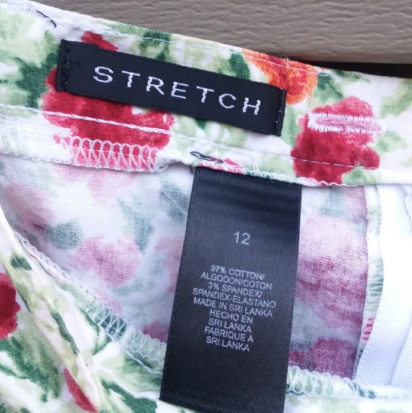 Axcess Liz Claiborne 12 Floral Stretch Skirt  - Picture 7 of 8